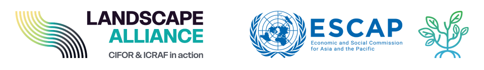Logos of Landscape Alliance, UNESCAP, and E-Blue Project
